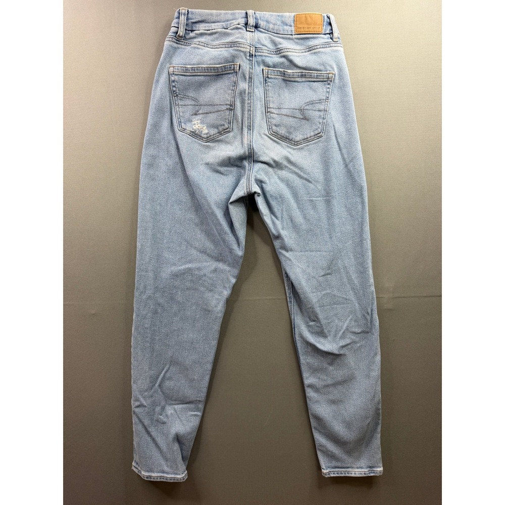 American Eagle Curvy Mom Jeans Womens Light Wash High Rise Denim 27x27
